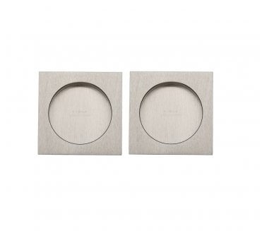 Heritage Brass Square Sliding Door Flush Pulls - Satin Nickel (Pair)
