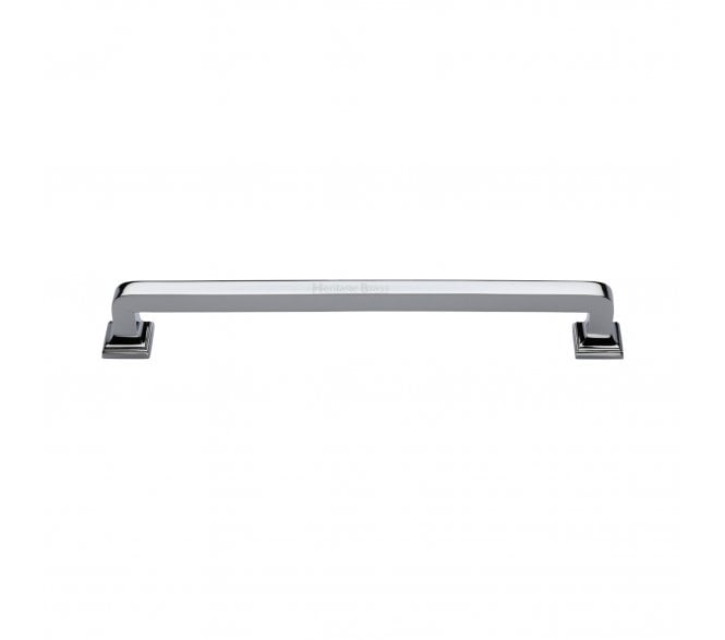 Heritage Brass Square Vintage Door Pull Handles - Polished Chrome