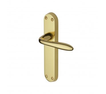 Heritage Brass Sutton Door Handles On Backplate - Polished Brass