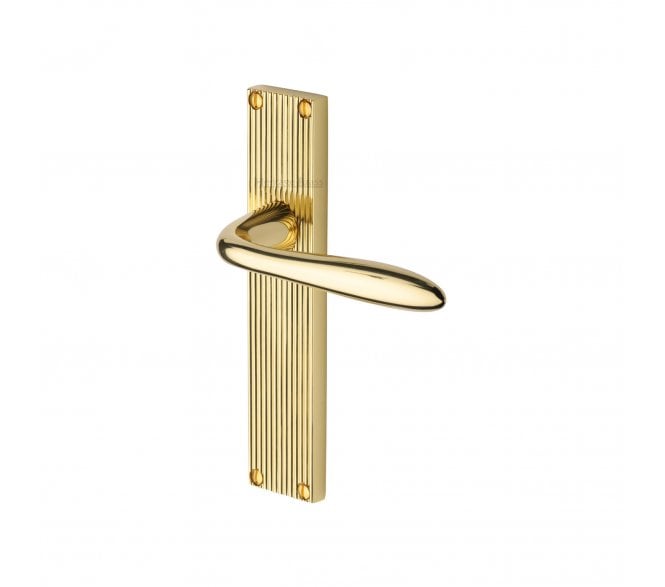 Heritage Brass Sutton On Reeded Backplate - Polished Brass