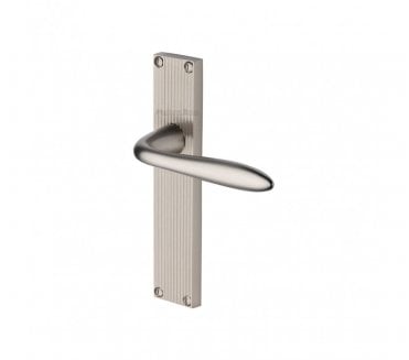 Heritage Brass Sutton On Reeded Backplate - Satin Nickel