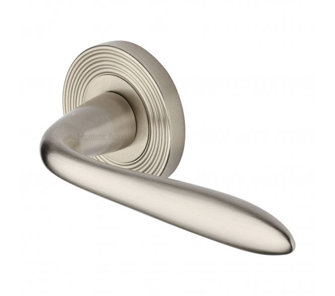 Heritage Brass Sutton RR1752 Lever on Reeded Rose - Satin Nickel