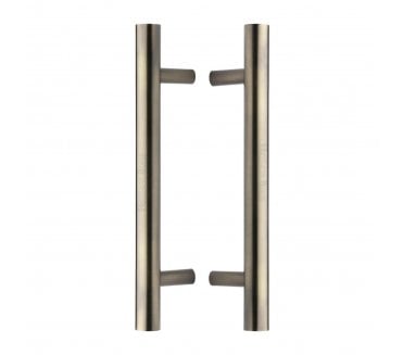 Heritage Brass T-Bar Back to Back Door Pull Handles - Antique Brass