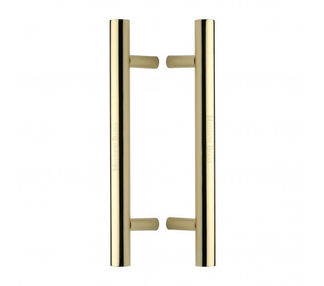 Heritage Brass T-Bar Back to Back Door Pull Handles - Polished Brass