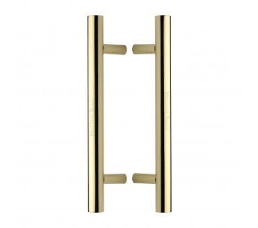 Heritage Brass T-Bar Back to Back Door Pull Handles - Polished Brass