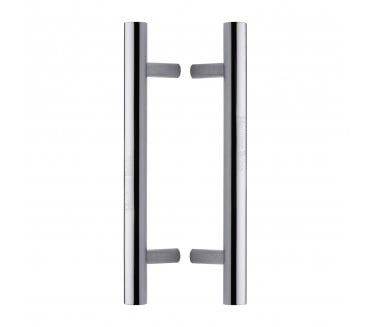 Heritage Brass T-Bar Back to Back Door Pull Handles - Polished Chrome