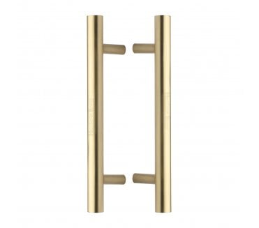 Heritage Brass T-Bar Back to Back Door Pull Handles - Satin Brass