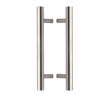 Heritage Brass T-Bar Back to Back Door Pull Handles - Satin Nickel