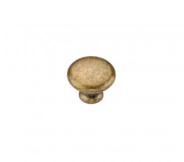 Heritage Brass TK4226 Classic Mushroom Cabinet Knobs - Distressed Brass