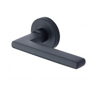 Heritage Brass TRI1352 Trident Lever On Rose - Matt Black