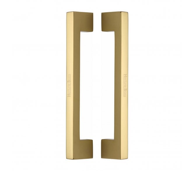 Heritage Brass Urban Back to Back Door Pull Handles - Polished Brass