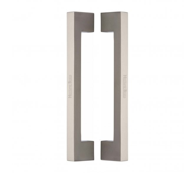 Heritage Brass Urban Back to Back Door Pull Handles - Satin Nickel