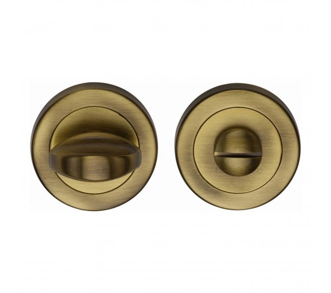 Heritage Brass V0678 Bathroom Turn & Release Set  - Antique Brass