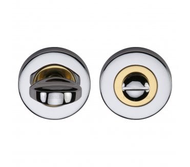 Heritage Brass V0678 Bathroom Turn & Release Set  - Polished Chrome/ Brass