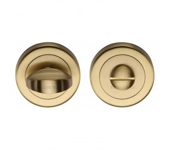 Heritage Brass V0678 Bathroom Turn & Release Set  - Satin Brass