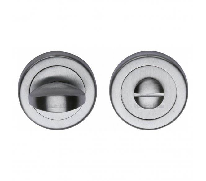 Heritage Brass V0678 Bathroom Turn & Release Set  - Satin Chrome