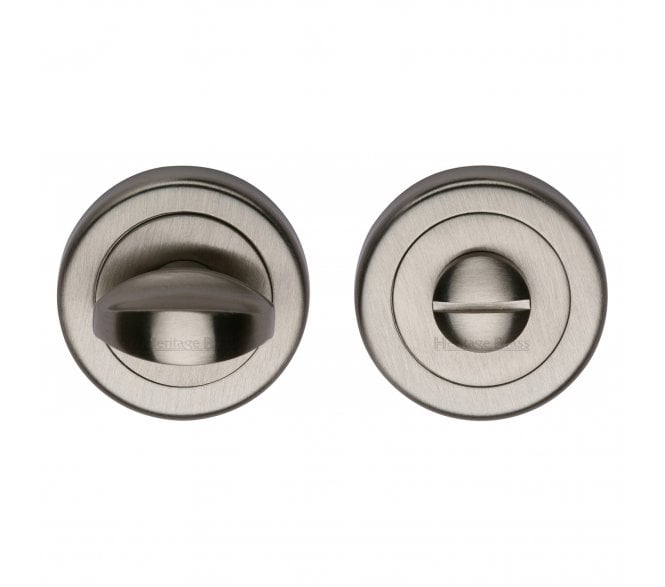 Heritage Brass V0678 Bathroom Turn & Release Set  - Satin Nickel