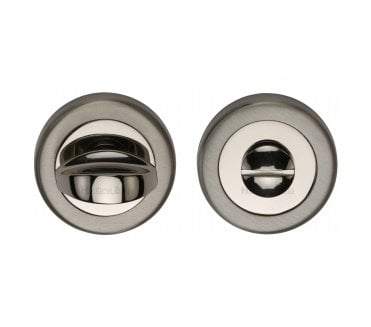 Heritage Brass V0678 Bathroom Turn & Release Set  - Satin Nickel/Polished Nickel