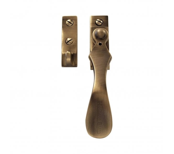 Heritage Brass V1005W Locking Spoon Window Fastener (Weather Stripped Windows) - Antique Brass