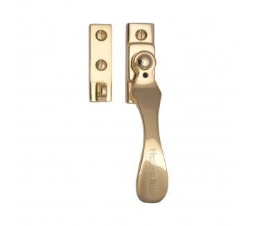 Heritage Brass V1005W Locking Spoon Window Fastener (Weather Stripped Windows) - Polished Brass