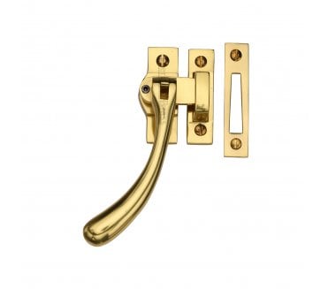 Heritage Brass V1008L Bulb-End Casement Fastener (Lockable) - Polished Brass