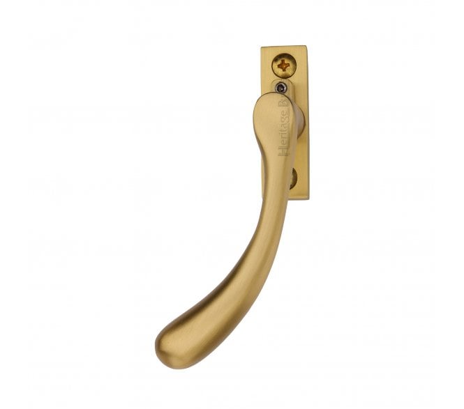 Heritage Brass V1009L Bulb-End Espag. Window Fastener (Lockable) - Satin Brass