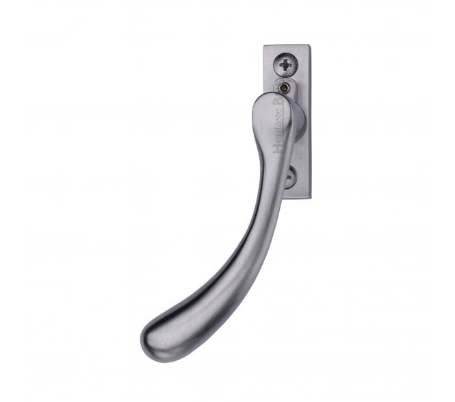 Heritage Brass V1009L Bulb-End Espag. Window Fastener (Lockable) - Satin Chrome