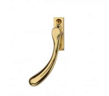 Heritage Brass V1009L Bulb-End Espag. Window Fastener (Lockable) - Unlacquered Brass