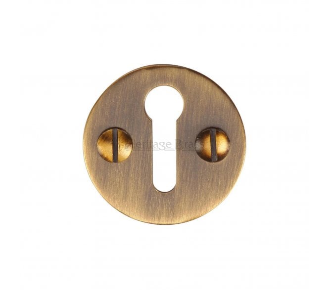 Heritage Brass V1010 Plain Keyhole Escutcheon - Antique Brass