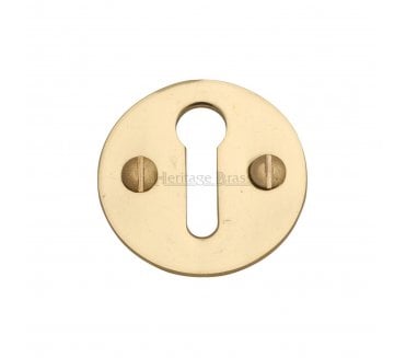 Heritage Brass V1010 Plain Keyhole Escutcheon - Polished Brass