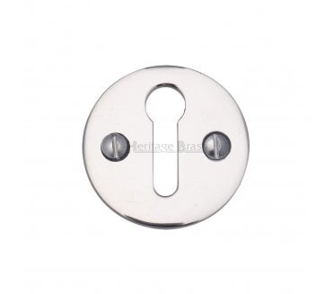 Heritage Brass V1010 Plain Keyhole Escutcheon - Polished Chrome