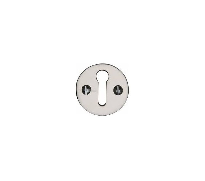 Heritage Brass V1010 Plain Keyhole Escutcheon - Polished Nickel
