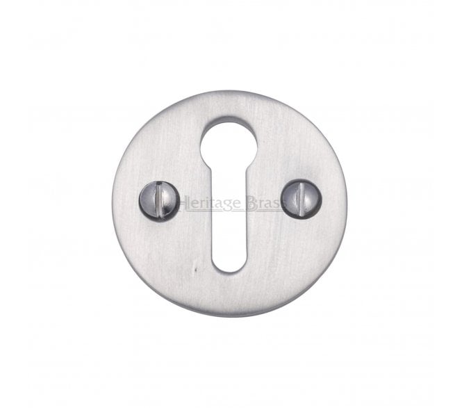 Heritage Brass V1010 Plain Keyhole Escutcheon - Satin Chrome