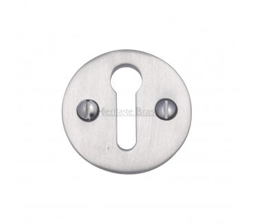 Heritage Brass V1010 Plain Keyhole Escutcheon - Satin Chrome