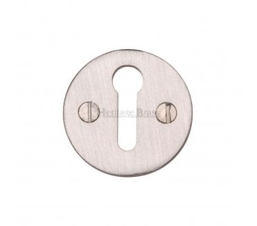 Heritage Brass V1010 Plain Keyhole Escutcheon - Satin Nickel