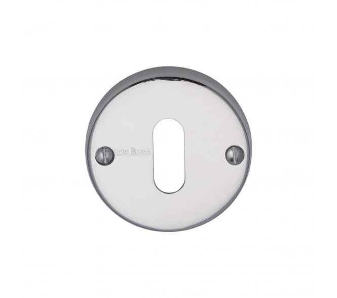 Heritage Brass V1014 Standard Keyhole Escutcheon - Polished Chrome