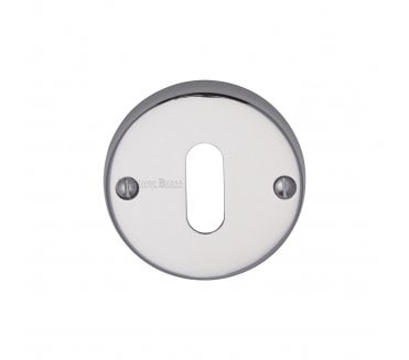 Heritage Brass V1014 Standard Keyhole Escutcheon - Polished Chrome