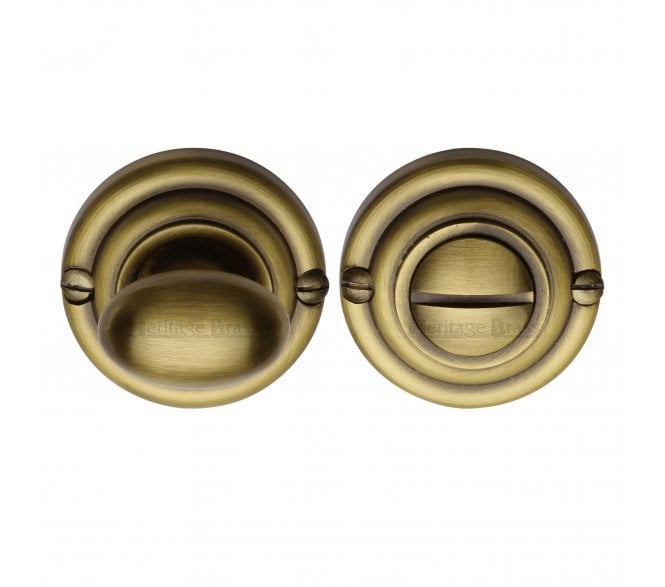 Heritage Brass V1015 Bathroom Turn & Release Set - Antique Brass