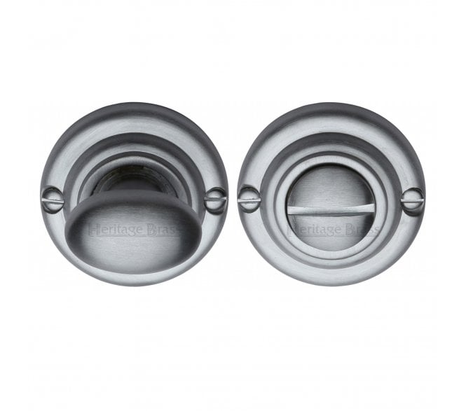 Heritage Brass V1015 Bathroom Turn & Release Set - Satin Chrome