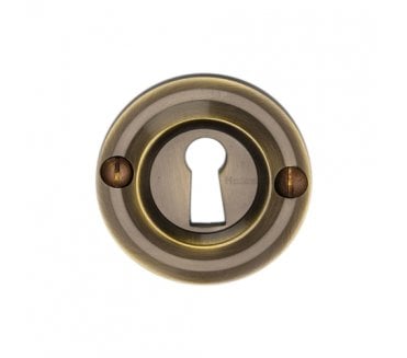 Heritage Brass V1016 Open Keyhole Escutcheon - Antique Brass