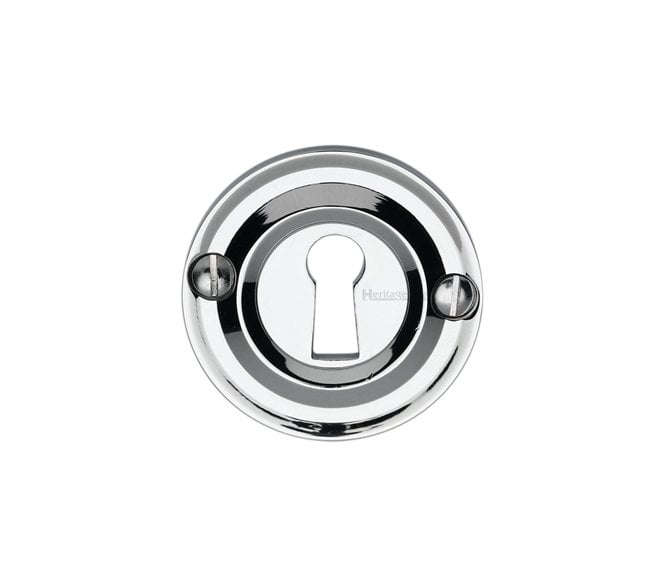 Heritage Brass V1016 Open Keyhole Escutcheon - Polished Chrome