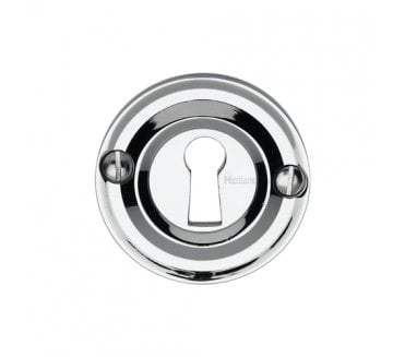 Heritage Brass V1016 Open Keyhole Escutcheon - Polished Chrome
