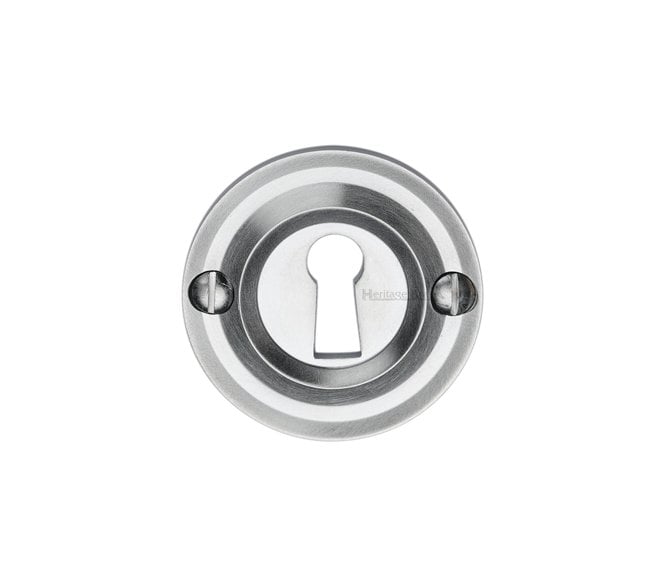 Heritage Brass V1016 Open Keyhole Escutcheon - Satin Chrome
