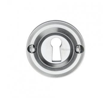 Heritage Brass V1016 Open Keyhole Escutcheon - Satin Chrome