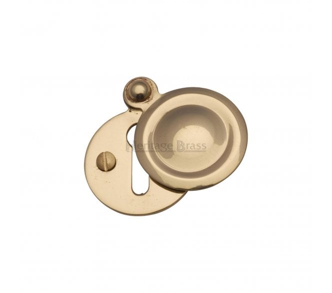Heritage Brass V1020 Round Covered Keyhole Escutcheon - Polished Brass