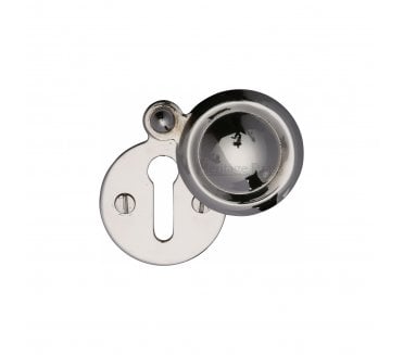Heritage Brass V1020 Round Covered Keyhole Escutcheon - Polished Nickel