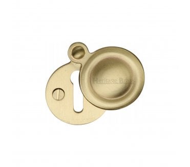 Heritage Brass V1020 Round Covered Keyhole Escutcheon - Satin Brass