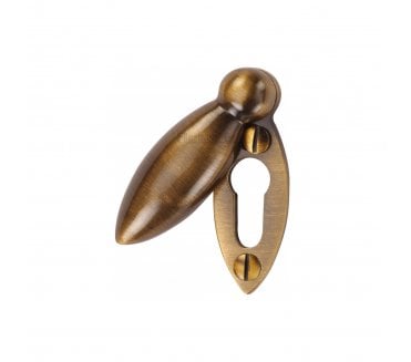 Heritage Brass V1022 Teardrop Covered Keyhole Escutcheon - Antique Brass