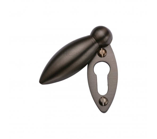 Heritage Brass V1022 Teardrop Covered Keyhole Escutcheon - Matt Bronze