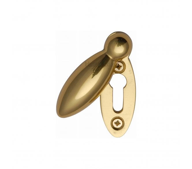 Heritage Brass V1022 Teardrop Covered Keyhole Escutcheon - Polished Brass